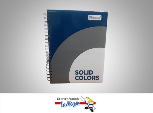 [7707849576200] LIBRETA ESPIRAL DE 6 MATERIAS 144 HOJAS SOLID COLORS MARCA PRIMAVERA