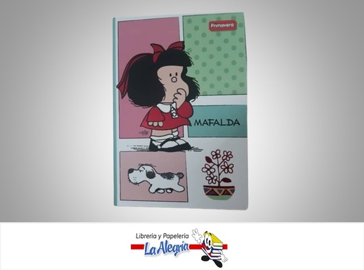 [7707849576187] LIBRETA EMPASTADA MARVEL/MAFALDA/DISNEY/BARBIE 100 HOJAS 1 LINEA CON STICKERS MARCA PRIMAVERA