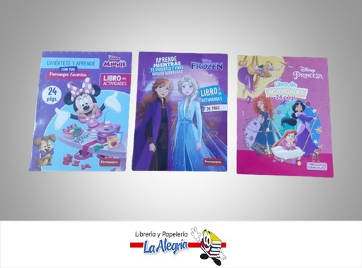 [7707416276410] LIBRO DE ACTIVIDADES DE DISNEY PARA NIÑAS MARCA PRIMAVERA
