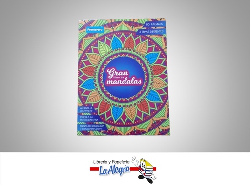 [7707406353848] GRAN LIBRO DE MANDALAS DE 80 PAG MARCA PRIMAVERA