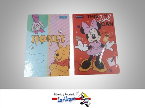 [7707849576460] CARPETA PLASTICA CON LIGA NIÑA DISNEY VERTICAL 26X38 CM MARCA PRIMAVERA