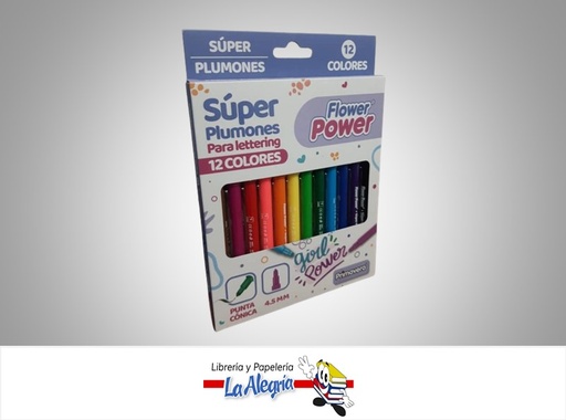 [7707849572561] MARCADOR PUNTA CONICA PARA LETTERING 12 UND MARCA PRIMAVERA