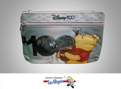 [7707463692393] CARTUCHERA DE 2 BOLSILLOS DISNEY PARA 100 NIÑA MARCA PRIMAVERA