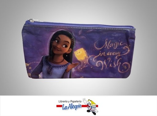 [7707849576361] CARTUCHERA DE 1 BOLSILLO DISNEY 100 PARA NIÑA MARCA PRIMAVERA