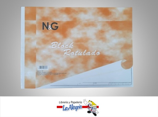 [7593052996061] BLOCK BOND ROTULADO A3 20H 60GR MARCA N&G