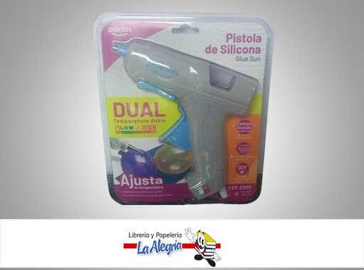 [7453078518756] PISTOLA DE SILICONA DOBLE TEMPERATURA PS-20-DT MARCA POINTER