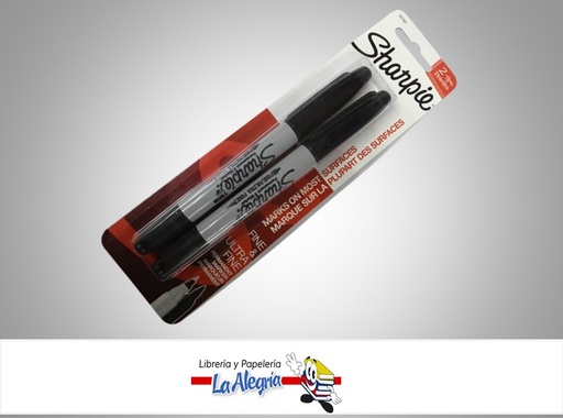 [071641321625] MARCADOR DOBLE PUNTA FINO Y ULTRA FINO NEGRO 32162PP PAQ 2UND MARCA SHARPIE