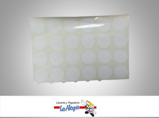 [ESC200] ETIQUETA CIRCULAR 2CM BLANCA PAQ 72UND MARCA STAR
