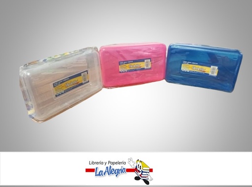 [7450008858067] ESTUCHE PLASTICO PARA LAPICES 21X12.2X6CM MARCA MERLETTO