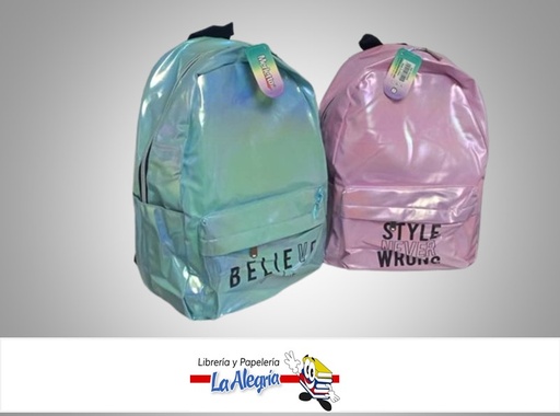 [7450112685115] MORRAL ESCOLAR METALIZADO BELIEVE MARCA MERLETTO