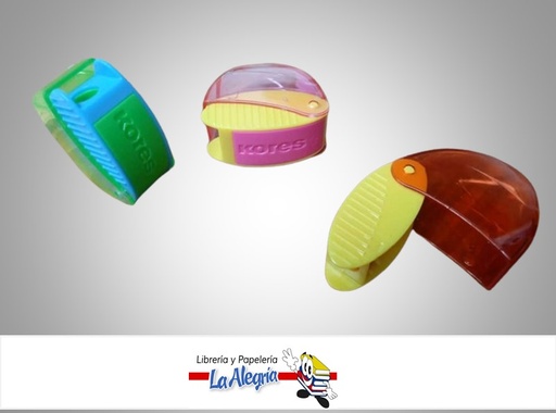 [9023800358134] SACAPUNTA PLASTICO CON DEPOSITO SNAPPY 35813; UND MARCA KORES