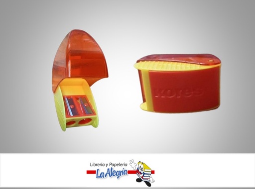 [9023800358141] SACAPUNTA PLASTICO DOBLE SNAPPY UND MARCA KORES