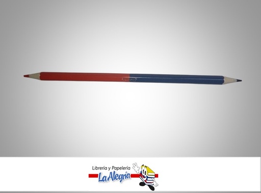[LAP027] LAPIZ BICOLOR AZUL Y ROJO UND MARCA SHARK