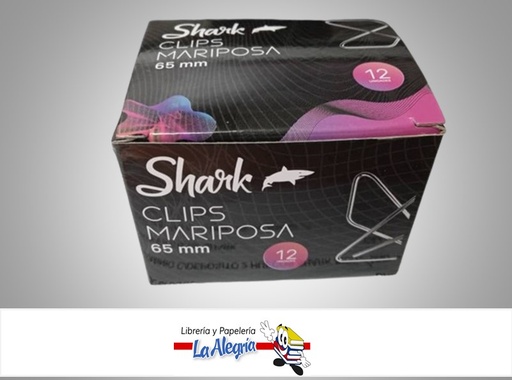 [6933594004137] CLIPS MARIPOSA 65MM CAJA 12UND MARCA SHARK