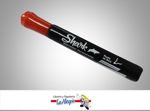 [SHAPERJ] MARCADOR PERMANENTE PUNTA REDONDA ROJO UND MARCA SHARK