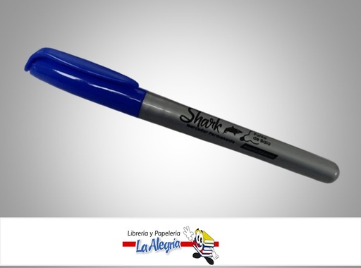 [SHAPFAZ] MARCADOR PERMANENTE PUNTA FINA AZUL UND MARCA SHARK