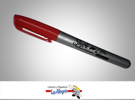 [SHAPFRJ] MARCADOR PERMANENTE PUNTA FINA ROJO UND MARCA SHARK