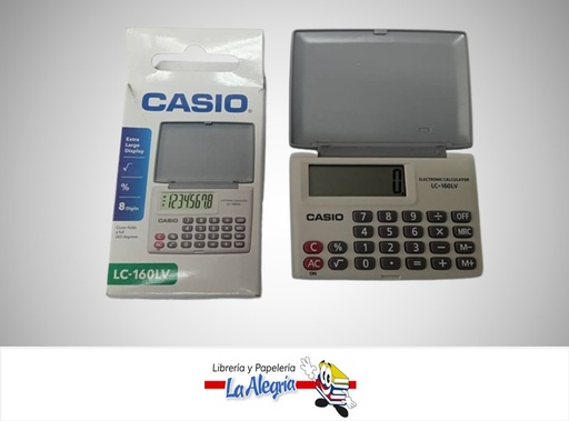 [4971850094319] CALCULADORA BOLSILLO LC-160LV-WE MARCA CASIO