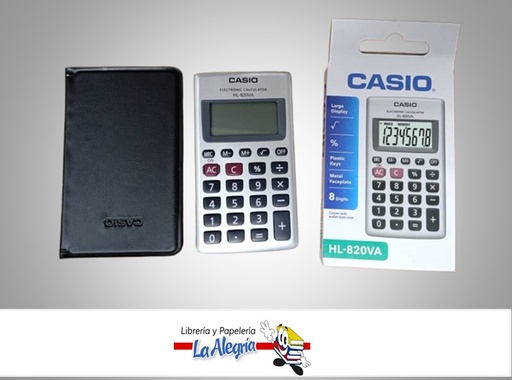 [4971850091530] CALCULADORA BOLSILLO HL-820VA 8 DIGITOS MARCA CASIO