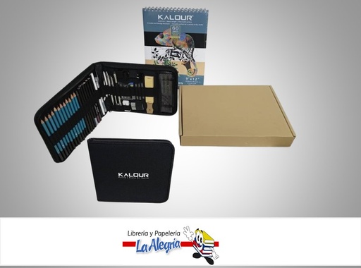 [KSETD6X9] SET ARTISTICO BOLSO Y BLOCK 22.9X30.5CM 60 HOJAS MARCA KALOUR