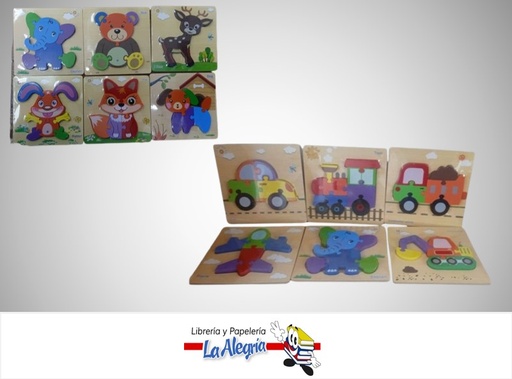 [7827453835460] ROMPECABEZA 3D FIGURAS VARIAS MADERA MARCA STARMATE