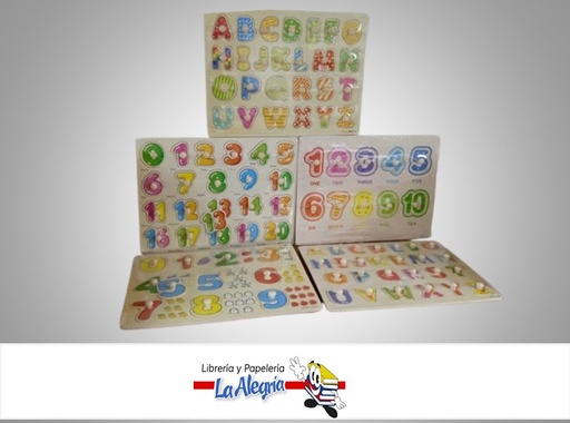 [7827453812294] ROMPECABEZA DIDACTICO 81229 ABECEDARIO,NUMEROS MADERA MARCA S/M