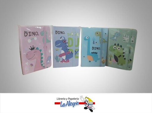 [7593980030509] LIBRETA PEQUEÑA TIPO DIARIO CON DISEÑO DE DINOSAURIOS MARCA DAILY
