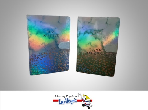 [7593980036235] LIBRETA TORNASOL DISEÑO DE HOJAS 13X19CM MARCA DAILY