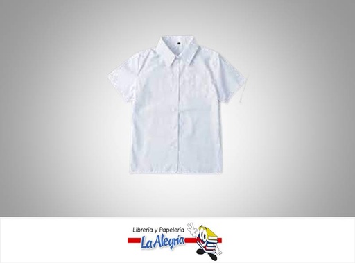 [GUSTARA01] CAMISA ESCOLAR TALLA 12 BLANCA UND MARCA GUSTARA