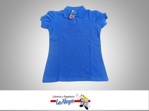 [GUSTARA25] CHEMISE ESCOLAR TALLA 18 AZUL NIÑA MANGA PRINCESA UND MARCA GUSTARA