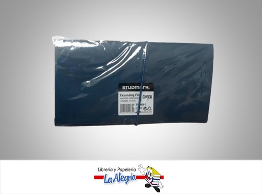 [7453015120752] CARPETA ACORDEON MEDIA CARTA DE 12 DIVISIONES AZUL OPACO UND MARCA STUDMARK