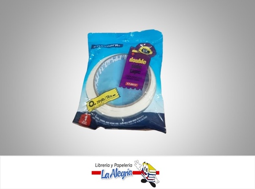 [7453015149333] CINTA DOBLE CONTACTO TRANSPARENTE 1/2" 12MM 20YDS MARCA STUDMARK