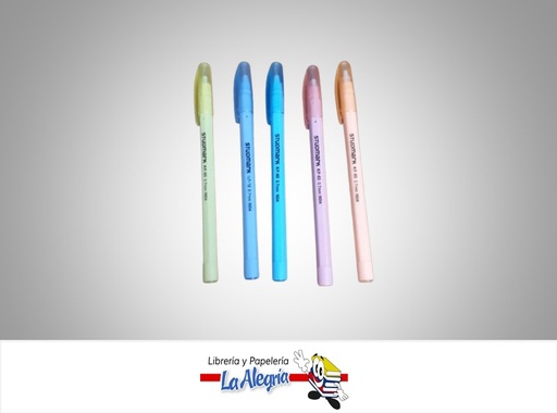 [STKF03A] BOLIGRAFO 0.7MM TINTA NEGRA COLORES PASTEL UND MARCA STUDMARK