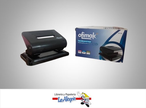 [040962166604] PERFORADORA DE 2 HUECOS 20 HOJAS 8CM MARCA OFIMAK