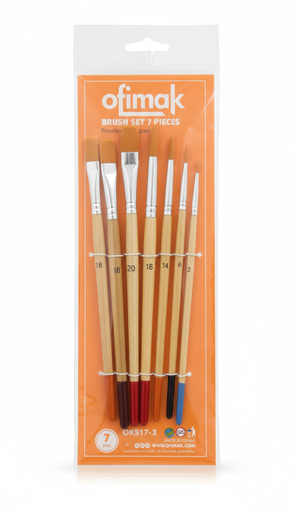 [785571629415] PINCEL SET 7 PIEZAS OK517-3 MARCA OFIMAK