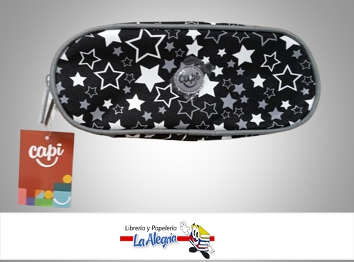 [7591525172738] CARTUCHERA OVALADO STARS DOBLE CIERRE 13612051 MARCA CAPI