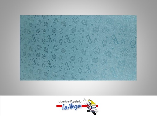 [CDFMF008] CARTULINA ESCARCHADA MICRO FANTASIA 50X70CM JOVEN TURQUESA UND 350GR MARCA S/M