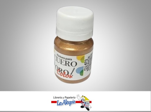 [7590015049802] PINTURA PARA CUERO CU-672 30CC BRONCE MARCA ORO COLOR