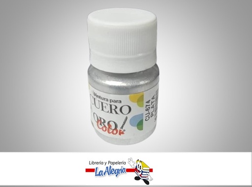 [7590015049826] PINTURA PARA CUERO CU-674 30CC PLATA MARCA ORO COLOR