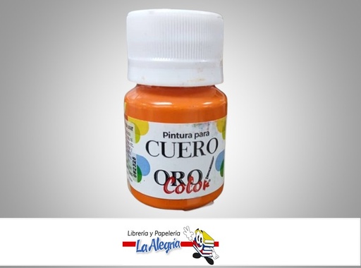 [7590015049352] PINTURA PARA CUERO CU-617 30CC NARANJA MARCA ORO COLOR
