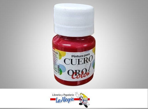 [7590015049383] PINTURA PARA CUERO CU-620 30CC ROJO INTENSO MARCA ORO COLOR