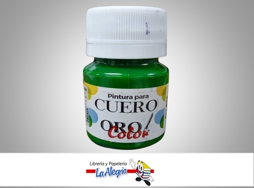 [7590015049543] PINTURA PARA CUERO CU-636 30CC VERDE NAVIDAD MARCA ORO COLOR