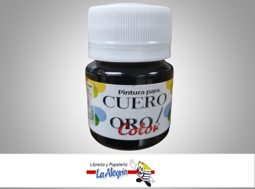 [7590015049611] PINTURA PARA CUERO CU-643 30CC NEGRO MARCA ORO COLOR