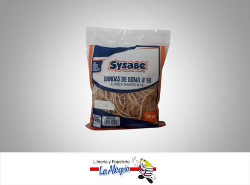 [7591213024028] LIGA DE GOMA N° 18 LM18114; 113 GR MARRON MARCA SYSABE
