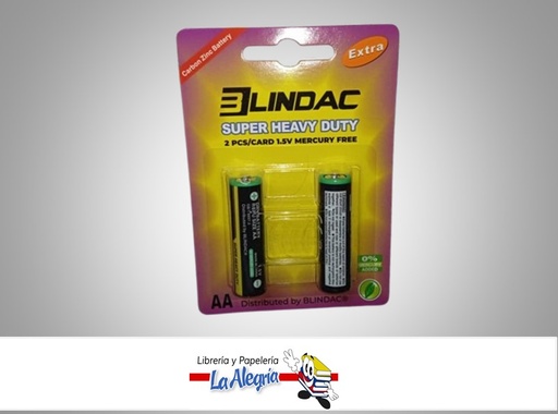 [7598928266606] PILA AA 1.5V ZINC DE CARBONO SET 2 UND MARCA BLINDAC