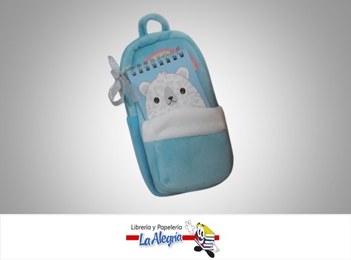 [8435250935628] CARTUCHERA FANTASIA AFELPADO CON BLOCK DE NOTAS MARCA MP