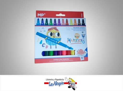 [8435250980123] MARCADORES MAXI KIDS 12 COLORES PP882 MARCA MP