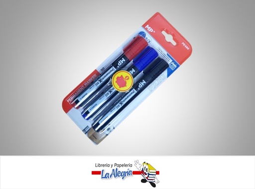 [8435250993291] MARCADORES PERMANENTES 2/3MM 3 COLORES PE486 MARCA MP