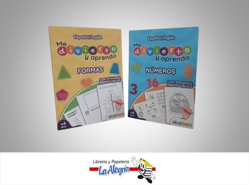 [6014417364321] ME DIVIERTO Y APRENDO 2 TITULOS NUMEROS Y FORMAS MARCA SICOBEN