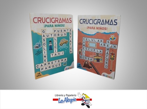 [6014417382356] MEGAMENTE CRUCIGRAMAS INFANTILES CON STICKERS MARCA SICOBEN